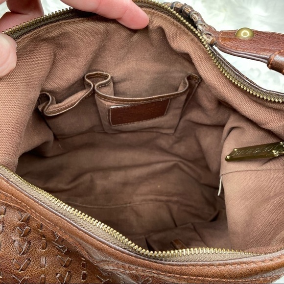 Lockheart Hobo Brown Leather Bag Purse - Picture 9 of 14